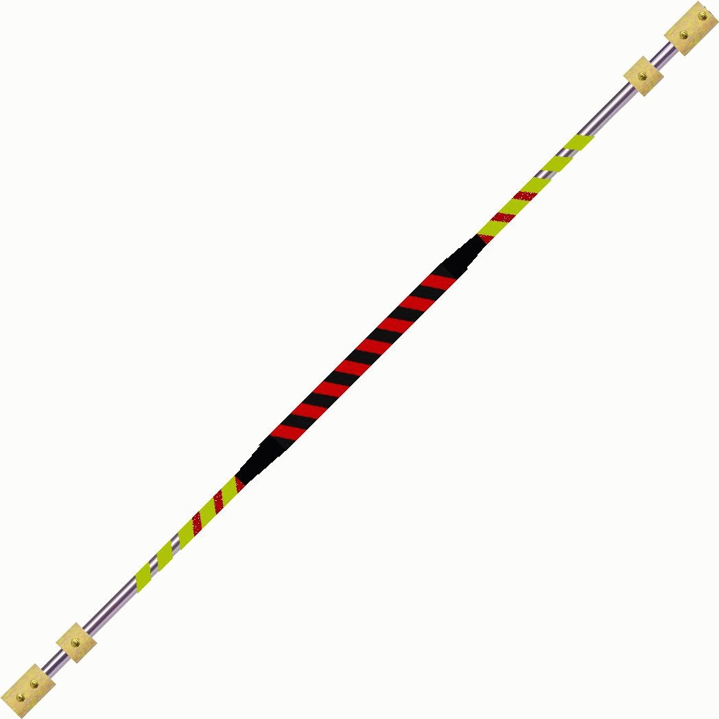 Fire Staff  130cm  Double 65mm 38mm      Red  Yellow  