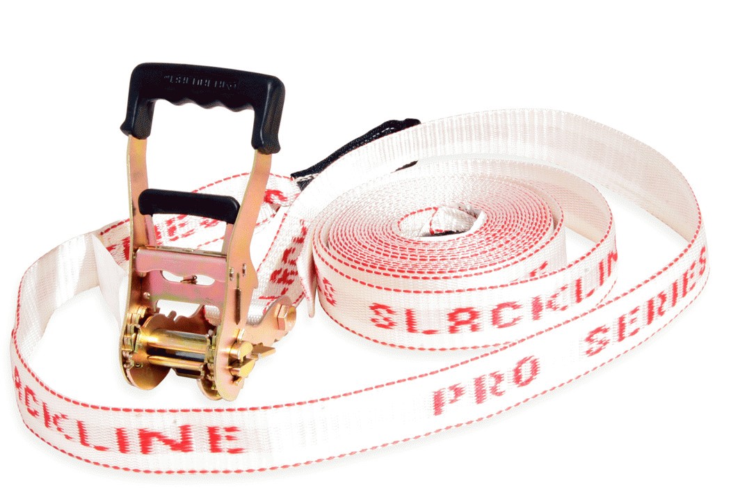 Professional White Red Slackline 50mm x 10m kit
