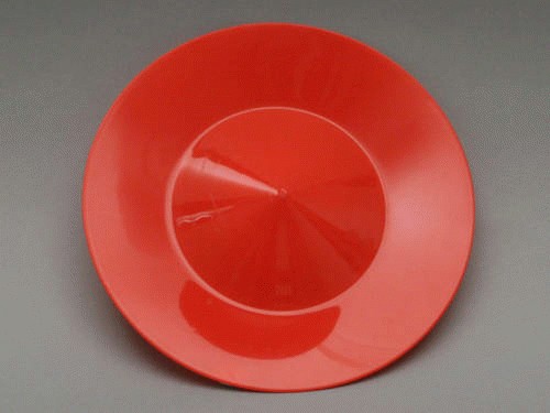 Spinning Plate - with stick ( circus toy ) Red