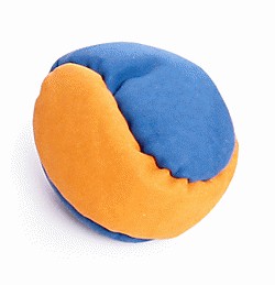 2 Panel bead foot bag hack sack - blue orange